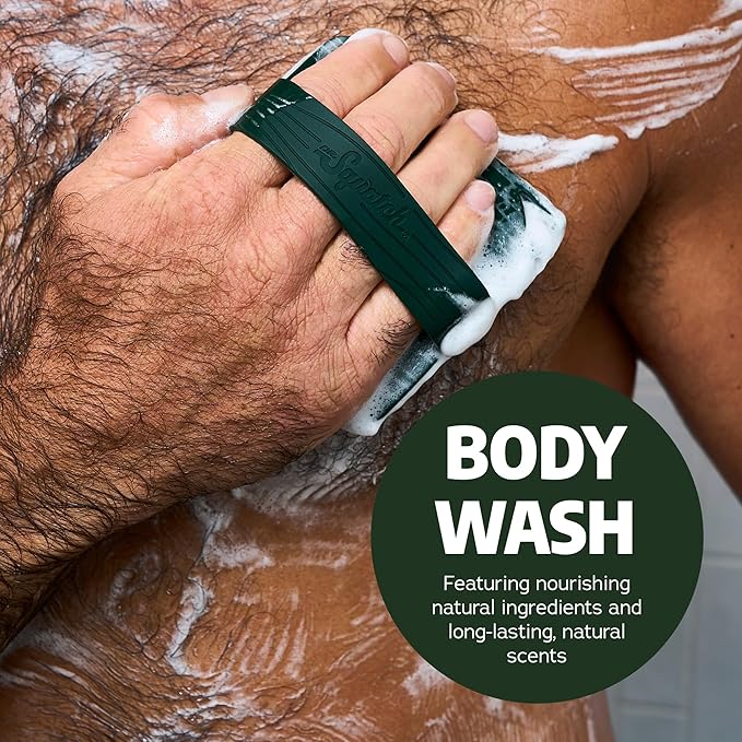 Dr. Squatch Natural Men's Body Wash Shower Gel - Cleansing, Nourishing, Long Lasting Scent, Moisturizing Body Wash for Men - Pine Tar + Coconut Castaway (14 oz, 2-Pack)