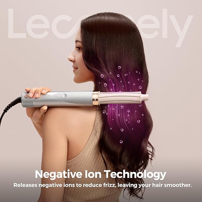 Lecomely 5 in 1 Hot Air Styler Wrap with Automatic Curling & Drying High-Speed Hair Dryer Brush with Negative Ion Technology for Frizz Control & Long Lasting Styles AirEdge A3