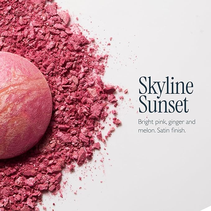 LAURA GELLER NEW YORK Holiday 2025 Limited Edition Baked Blush-n-Brighten Marbleized Blush - Skyline Sunset - Pink Color for Cheeks