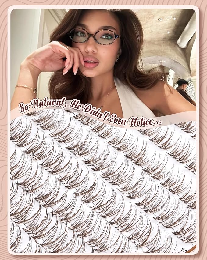 Natural Lash Clusters Brown Eyelash Cluster Clear Band Individual Lashes Wispy Cluster Eyelash Extensions Venus Dark Brown Lashes Extensions DIY Lash Pack by Mavphnee (120Pcs, 8-16MM, CC-Curly)