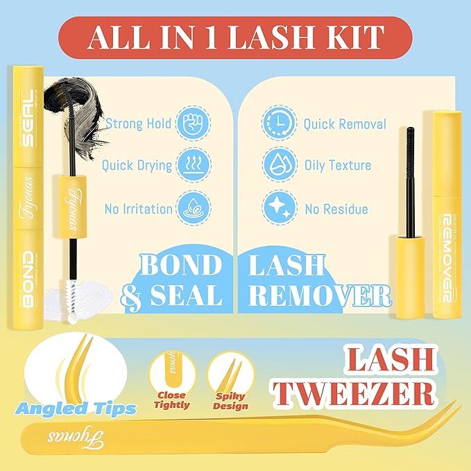 Fyonas Fluffy Lash Clusters Kit 60D+80D+100D Volume Cluster Eyelash Extensions 300Pcs D Curl Thick Eyelash Clusters DIY Individual Lashes Kit 10-18mm Wispy Cluster Eyelashes (Velvet Cloud Kit)