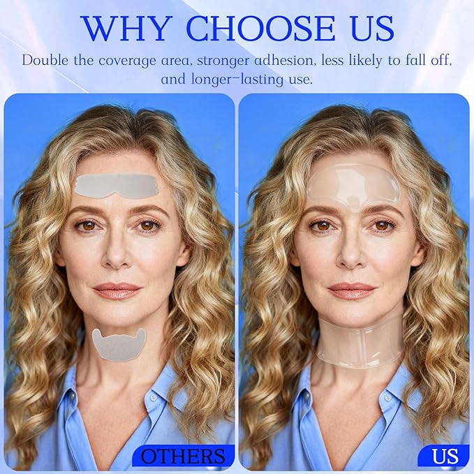 BOYAO Silicone Forehead & Neck Wrinkle Patches | Reusable Overnight Anti-Aging Pads for Neck Skin Firming