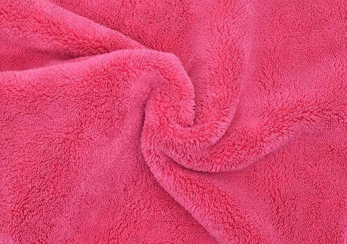 BloomSesame Makeup Remover Cloths for Face, Eye, Lips - Reusable Makeup Remover Pads Soft Microfiber Facial Cleansing Cloths 6 x 12 inch 6 Pack (Dark Pink)