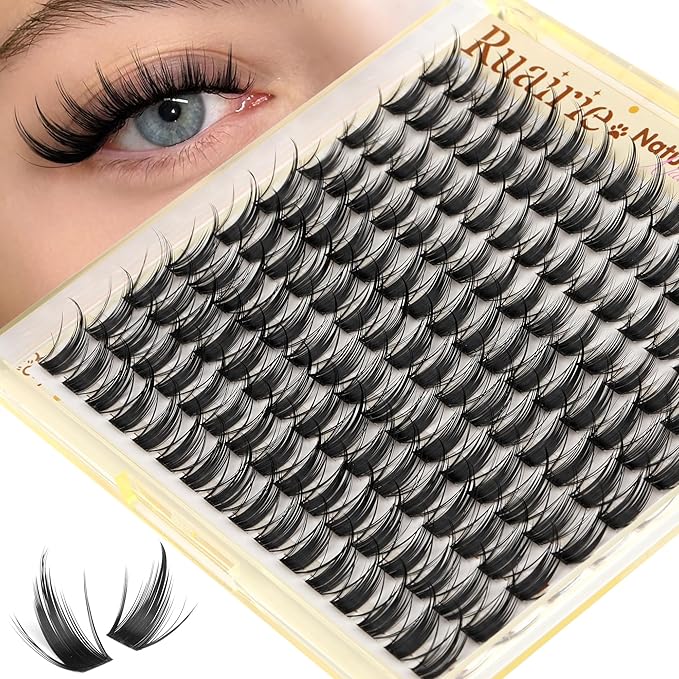 Manga Lash Clusters Wispy Eyelash Clusters Fairy 12-14mm Long Lashes Clusters Natural Cluster Lashes Spiky Cluster Eyelash Extensions C Curly Anime Lash Extensions Individual Lashes by Ruairie