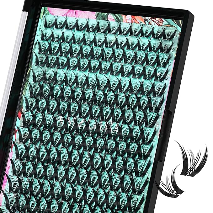 Lash Clusters Manga 168Pcs Eyelash Cluster Wet Look Ultra-Thin Invisible Lash Band Eyelashes Extensions Spiky Anime Wide Span Lashes(Kitten,D-Mix10-18mm)