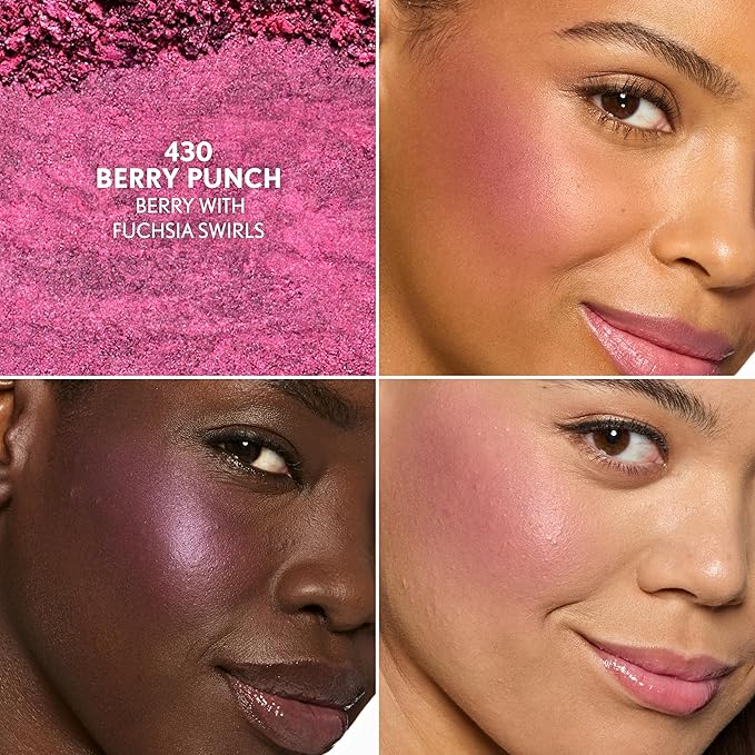 COVERGIRL TruBlend Skin Enhancer Baked Luminous Blush, with Hyaluronic Acid & White Rose Extract, Blends Seamlessly - 430 Berry Punch (Berry with Fuchsia Swirls)