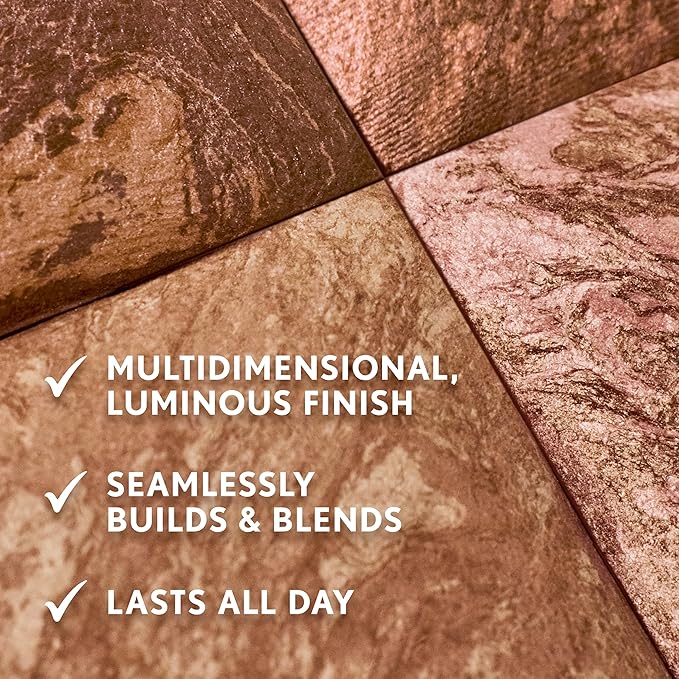 COVERGIRL TruBlend Skin Enhancer Baked Luminous Bronzer, with Hyaluronic Acid & White Rose Extract, Blends Seamlessly - 330 Sweet Espresso (Deep Bronze with Gold Swirls)