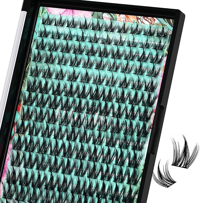 Lash Clusters Manga 140Pcs Eyelash Cluster Wet Look Ultra-Thin Lash Band Eyelashes Extensions Spiky Anime Wide Span Lashes(Puppy,D-Mix10-18mm)