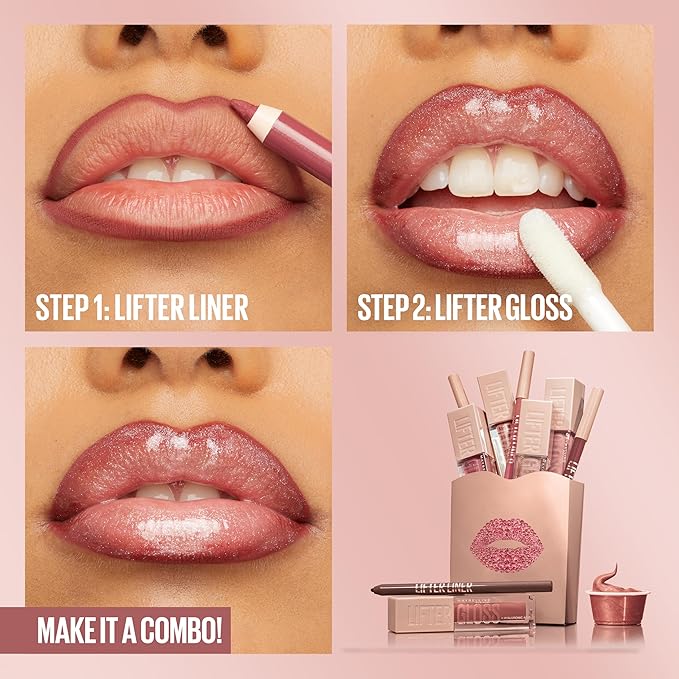 MAYBELLINE Lifter Liner Lip Liner Makeup, Lip Pencil with Hyaluronic Acid For A Fuller, Lifted Make Up Look, Upstate, 1 Count