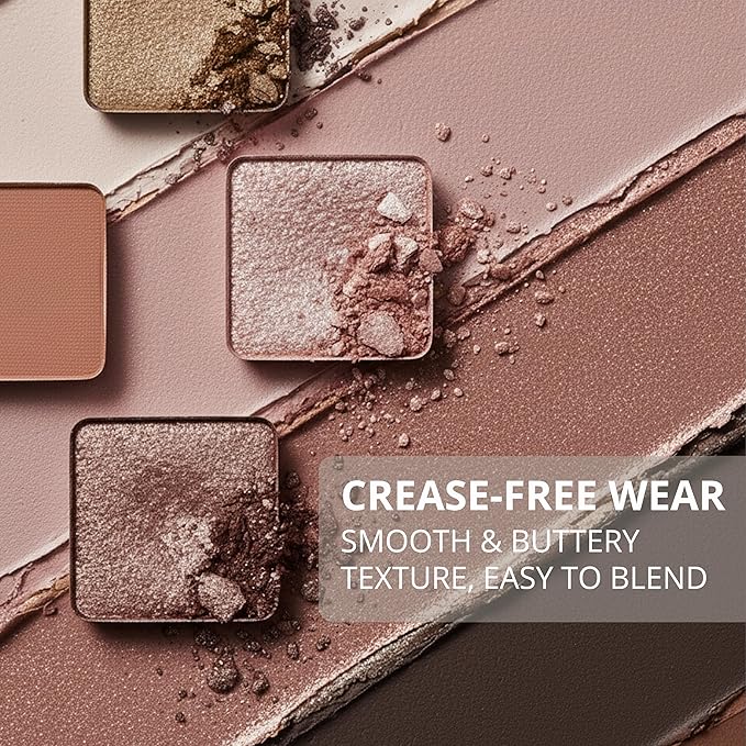 Lamora Attraction Eyeshadow Palette - 12 Soft Brown Shadows, Multi-Use Eye Makeup Palette with Matte & Shimmer Finishes, Ultra-Blendable Everyday Neutrals, Long-lasting Wear, Travel Makeup with Mirror