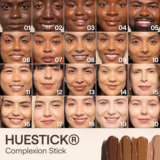 Live Tinted HUESTICK Complexion Stick - Medium-to-Full Buildable Coverage - Soft Matte Finish - Multitasking Makeup Stick - Lightweight, Creamy Formula - Shade 06