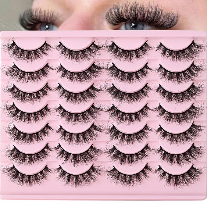 Natural Manga Eyelashes Cat Eye Lashes Spiky Eyelash That Look Like Extensions Strip Lashes Wispy Eyelashes Soft 17mm Foxy Eyelash by Yaiseiko