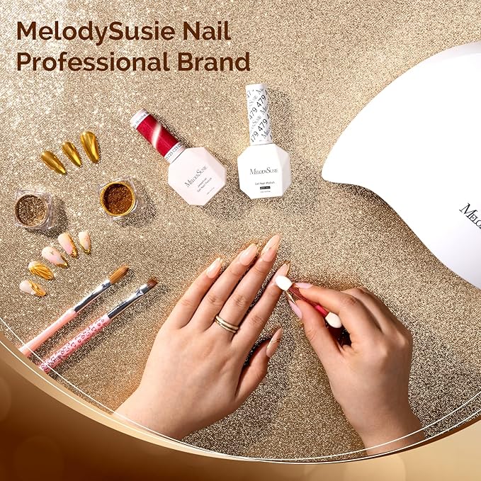 MelodySusie 2Pcs Chrome Nail Powder for Gel Nails,Metallic Mirror Effect Pigment Stylish and Technological Fine Glitter for Home DIY Salon Use
