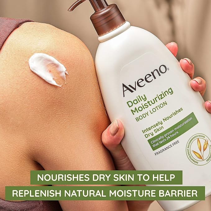 Aveeno Sensitive Skin Essentials Gift Set with Daily Moisturizing Lotion, Daily Moisturizing Body Wash, Calm + Restore Makeup Removing Wipes, & Skin Relief Repairing Hand Mask, 4 items