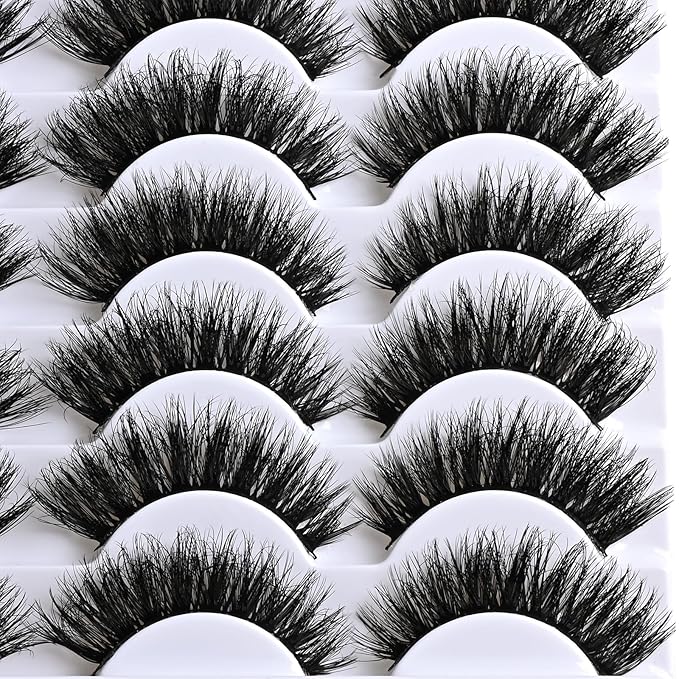 Lashes Volume Mink Eyelashes 14 Pairs Cateye Lash Strips Wispy Cat Eye Lashes Natural Look 10-15mm Short Thick Fluffy False Strip Eyelash Full Small Fake Lashes Pack Black Pestañas Postizas