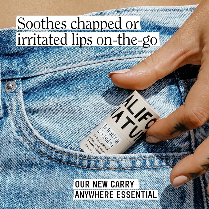 California Naturals Hydrating Lip Balm Duo, Petroleum Free, Natural, Cruelty Free, 100% Naturally Derived, All Skin Types, 0.28 Fl Oz (Pack of 2), Toasted Coconut & Summer Fig