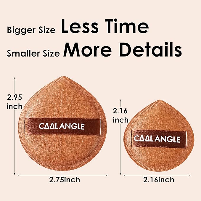 4Pack Brown Makeup Sponge For Foundation Concealer And Powder, Latex Free Blender Sponge For Natural And Easy Makeup Soft Long-lasting, Pack for 2X-Large and 2 Medium