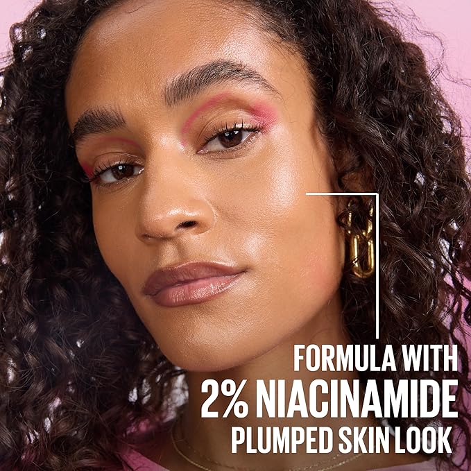 Maybelline Grippy Serum Primer, Hydrating Makeup Primer with 2% Niacinamide For Up To 24HR Make Up Wear, Clear, 1 Count