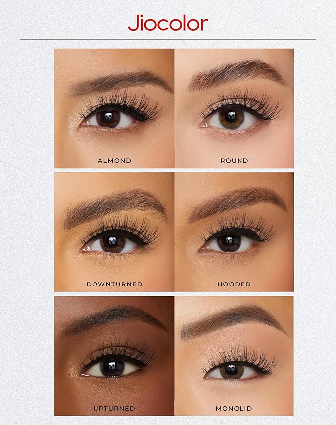 Jiocolor Fox Eye Lashes Natural Look Spiky False Eyelashes Cat Eye Eyelashes Wispy Soft Fake Mink Lashes Pack 7 Pairs (9MM-15MM)