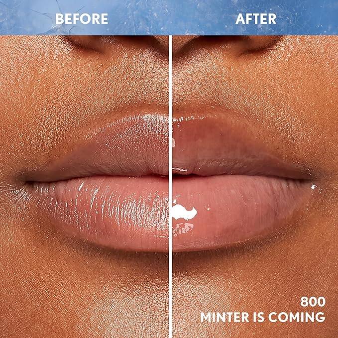 Covergirl Clean Fresh Yummy Plumper Lip Gloss, 800 Minter Is Coming, Plumper Gloss, Shiny, Vegan Formula, Easy to Apply, Minty Flavor, 0.33oz