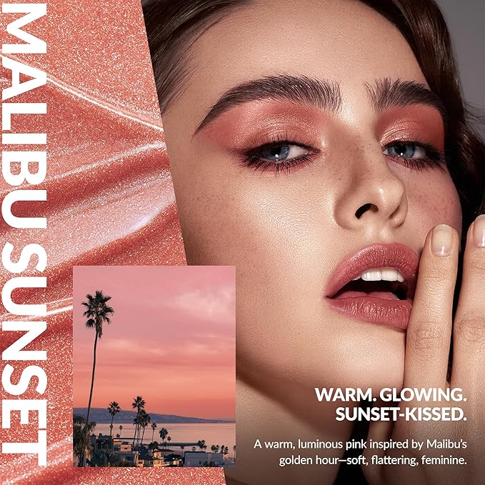 BEPHOLAN Matte Rose Pink Liquid Eyeshadow With Subtle Shimmer.Waterproof,Long-Lasting, Neutral Naked Smooth Creamy Eyeshadow Lightweight(Malibu Sunset 04#)