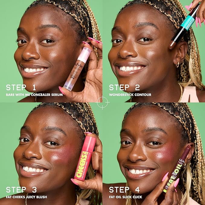NYX PROFESSIONAL MAKEUP Fat Cheeks Liquid Blush, Buildable, Dewy Blush with Long-Lasting 12HR Wear - Fig Fizz (Soft Peach)