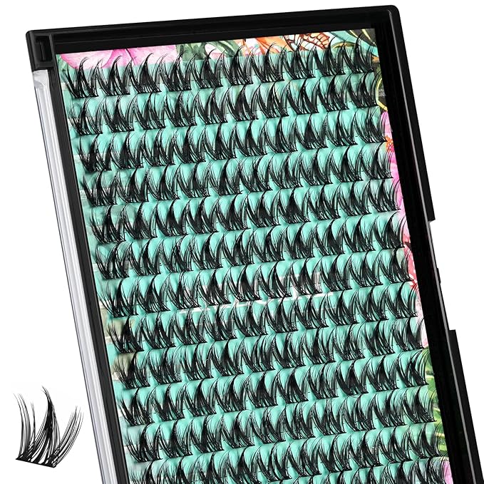 Lash Clusters Manga 140Pcs Eyelash Cluster Wet Look Ultra-Thin Lash Band Eyelashes Extensions Spiky Anime Wide Span Lashes(Puppy,C-14mm)