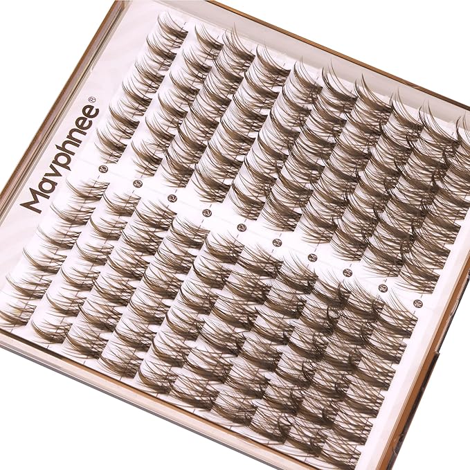 Brown Lash Clusters Wispy Eyelash Extensions Dark Brown Lash Extensions 10-16MM DIY at Home CC-Curly Eyelash Clusters Natural Spiky Lash Individuals 120 Pcs Cluster Lash Pack by Mavphnee