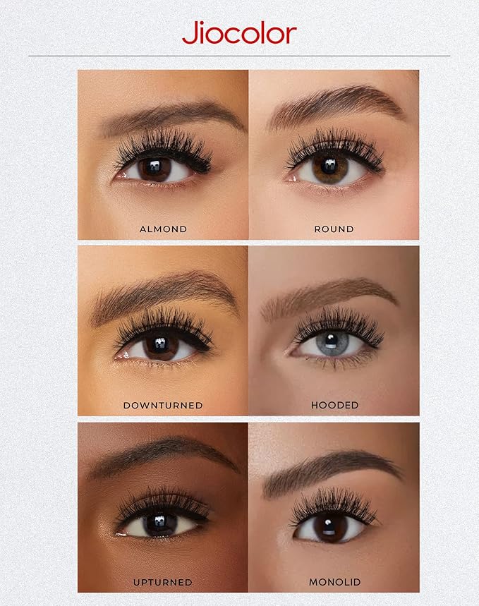 Jiocolor Fake Lashes Natural Look Wispy Fluffy Lashes 3D Faux Mink Lashes False Eye Lashes Reusable 7 Pairs False Eyelashes 13MM