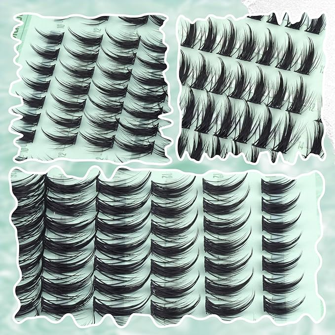 Fairy Lash Clusters Spiky Cluster Eyelash Extensions Anime Individual Lashes Natural Lash Extensions Wispy Cluster Lashes Clean Beauty 126Pcs Eyelash Clusters On-The-Go Lash Pack (10-16MM, C-Curly)