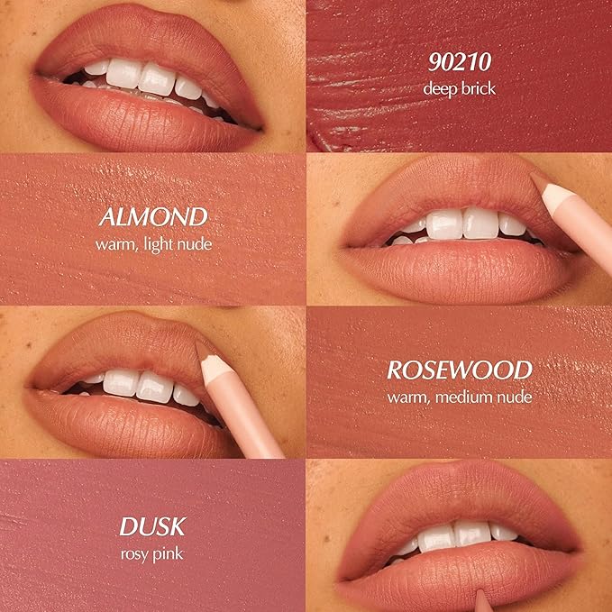 PERSONA Lip Liner Pencil | Creamy, Long-Wear Matte Pencil with Jojoba Oil | Hydrating & Easy to Apply | Shapes, Defines & Contours Lips | Vegan, Cruelty-Free, Paraben-Free | Made in USA, Dusk
