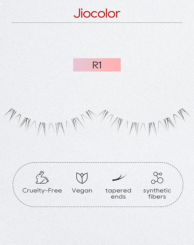 Jiocolor Lashes Bottom Lashes Strip Natural Bottom Eyelashes Wispy Under False Lashes Lower Lashes Extension Clear Band Mink Lashes 7 Pairs R1