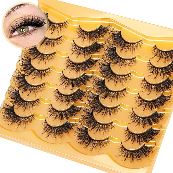 Fox Eye Lashes Wispy Faux Mink Lashes Fairy Cat Eye Lashes That Look Like Extensions Fake Eyelashes