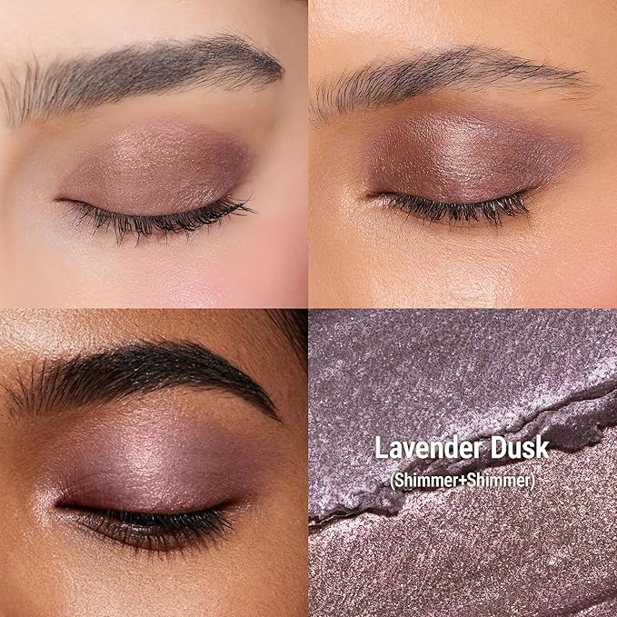 exmiloo Cream Eyeshadow Stick - 2-in-1 Dual-Ended Shimmer Eye Shadow Stick - Long Lasting, Crease-Proof, Waterproof, Smudge-proof (Lavender Dusk)