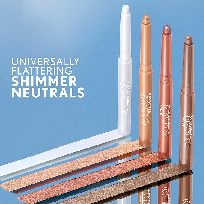 CoverGirl Clean Eye Color, Bronze Glow, Eyeshadow Sticks, Ultra Creamy Formula, Lightweight, Buildable Formula, Lasts All Day, Smudge-Proof, 0.05oz