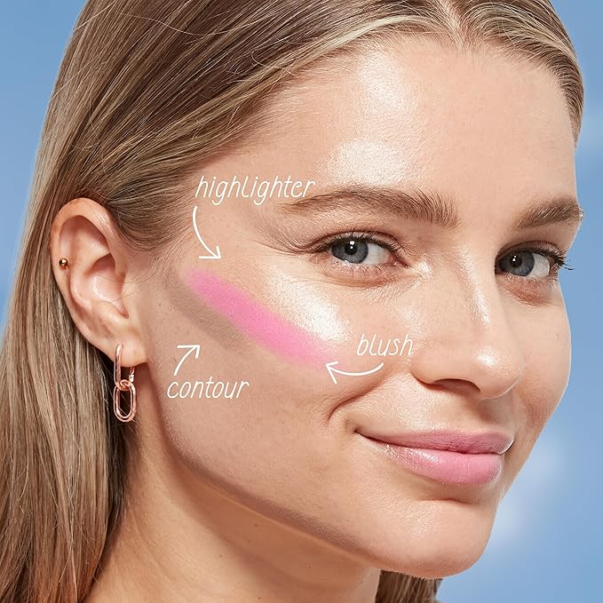 COVERGIRL Trublend Skin Enhancer Blush Balm Stick, Vegan Formula, Easy to Use, Glides on Effortlessly, Non-Greasy, Doesn't Crease - 200 Pink Sprinkle (Bright, Warm Pink)