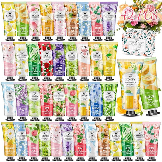 42 Pack Hand Cream Gifts Set for Women, Valentines Day Gifts for Her, Birthday Gifts for Women, Teacher Appreciation, Mini Moisturizing Hand Lotion Travel Size in Bulk for Dry Cracked Hands