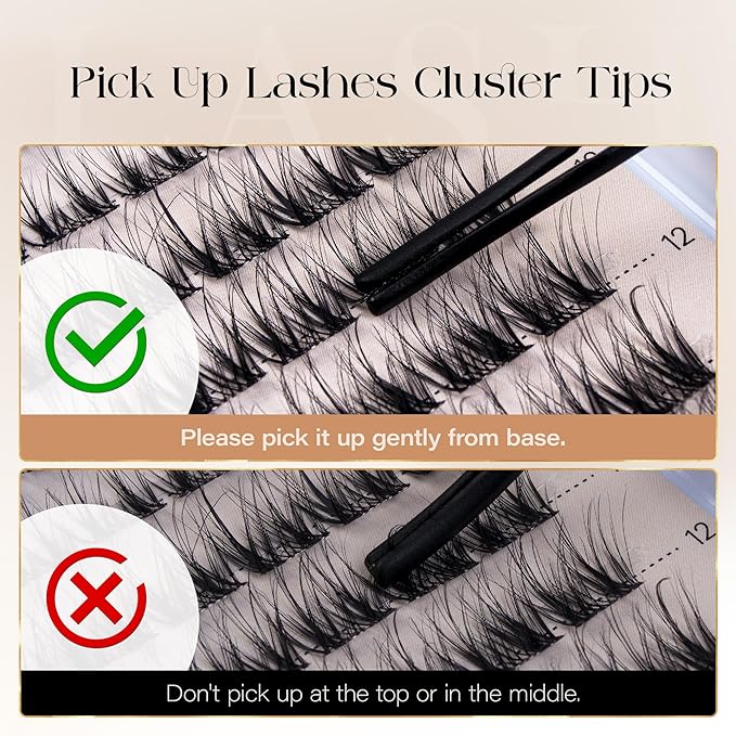 BEFER Lash Clusters, 120 Pcs 3D Curl Eyelash Clusters Volume Individual Lashes Extensions 10-16MM Wispy Eyelash DIY At Home(Vigor, ZE02)