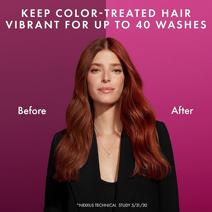 Nexxus Color Assure Sulfate-Free Shampoo with ProteinFusion For Color-Treated Hair for Enhanced Color Vibrancy, Silicone Free Shampoo with Pump 33.8 oz