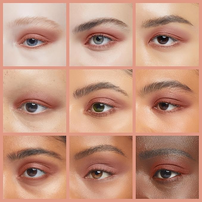 Rainbow Peach Matte Bronze Terracotta Pink Brown Pressed Powder Single Vegan Eyeshadow; Talc, Paraben & Cruelty Free
