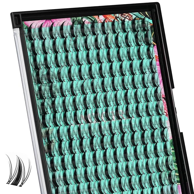 Lash Clusters Manga 168Pcs Eyelash Cluster Wet Look Ultra-Thin Invisible Lash Band Eyelashes Extensions Spiky Anime Wide Span Lashes for Beginners(Autumn Leaves,C-16mm)