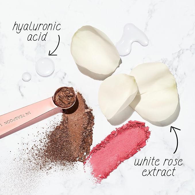 COVERGIRL TruBlend Skin Enhancer Baked Luminous Blush, with Hyaluronic Acid & White Rose Extract, Blends Seamlessly - Strawberry Drizzle (Bright Red with Light Red Swirls)