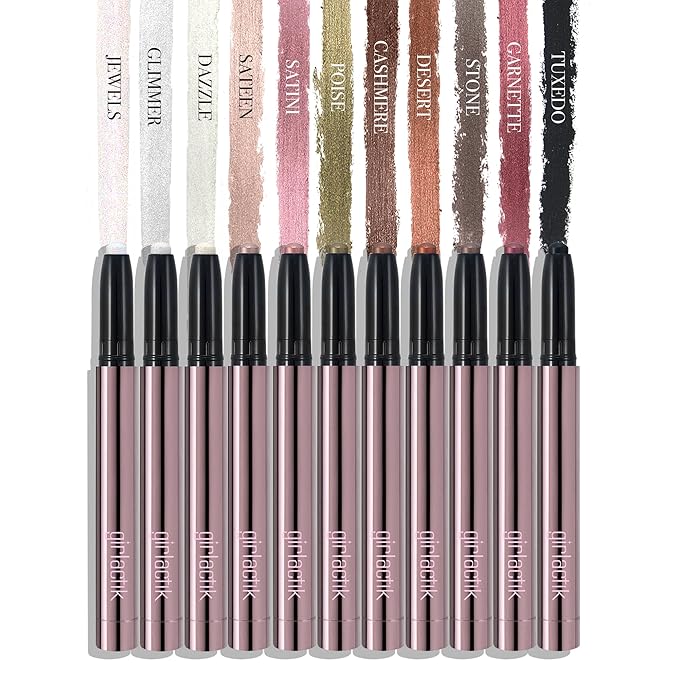 Girlactik Shadow Stick – Long-Wearing Cream Eyeshadow Stick, Blendable & Smudge-Resistant Eye Makeup – Vegan, Cruelty-Free, Easy One-Swipe Application (Satini)