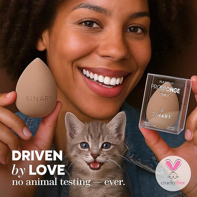 Makeup Sponge, Beauty Makeup Foundation Blender, For Liquid, Cream, & Powder Products, Original Premium PROsponge, Vegan, Cruelty & Latex-Free (BEIGE)