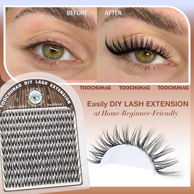 Flora Lash Clusters Wispy Volume Eyelash Clusters Natural DIY Eyelash Extension Soft Lashes Individual False Eyelashes Clusters by TOOCHUNAG